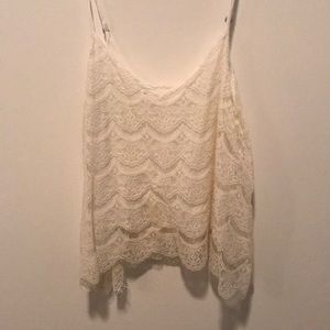 Abercrombie white lace tank